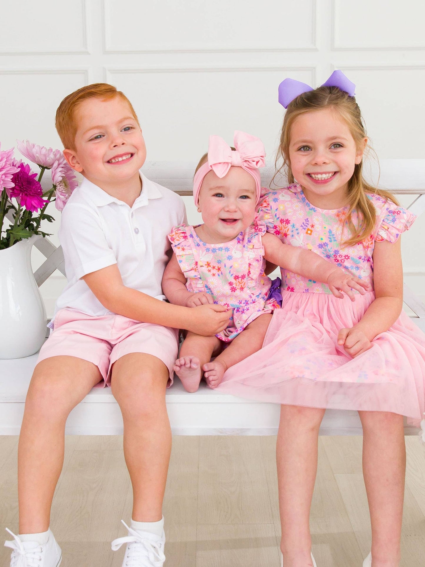 Baby Girls Bunny and Friends Tank Waterfall Romper