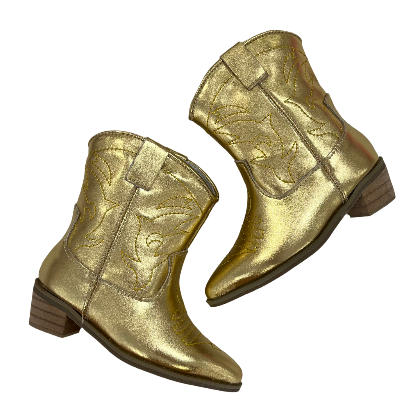Gold Metallic Ankle Boot - Adult