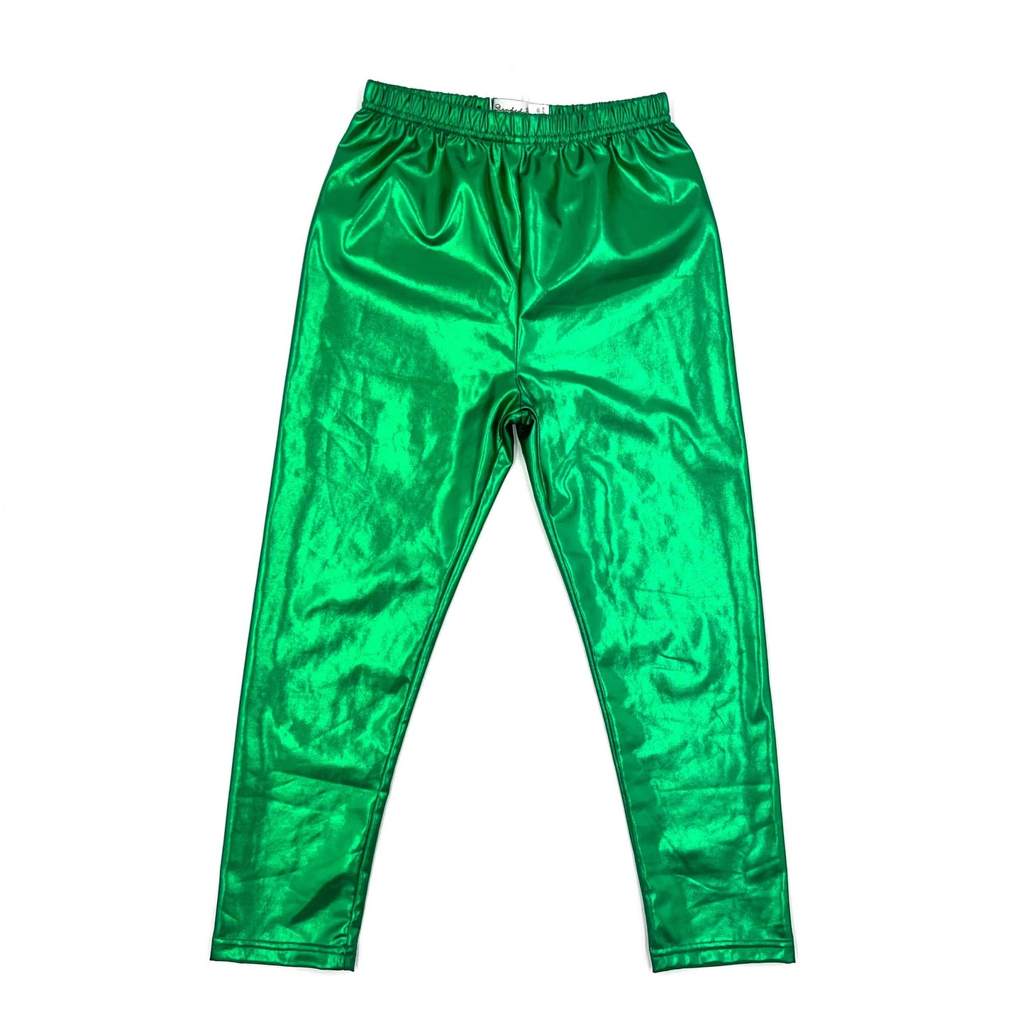 Green Metallic Leggings