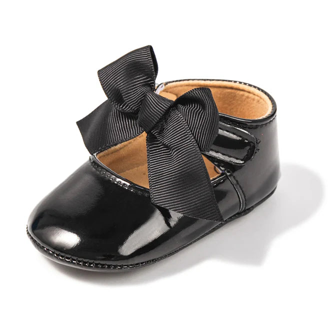 Black Infant Bow Shoes