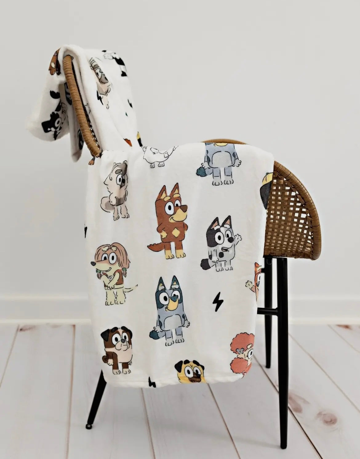 Blue Dog & Friends Plush Blanket