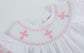 Pink and White Smocked Cross Bloomer Set