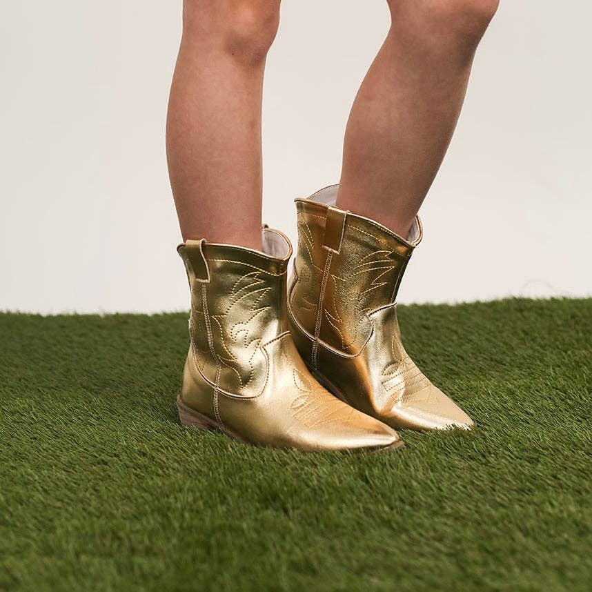 Gold Metallic Boots