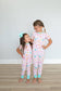 Pink Pumpkin Two Piece Pajama Set