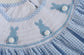 Blue Gingham Smocked Bunny Dress