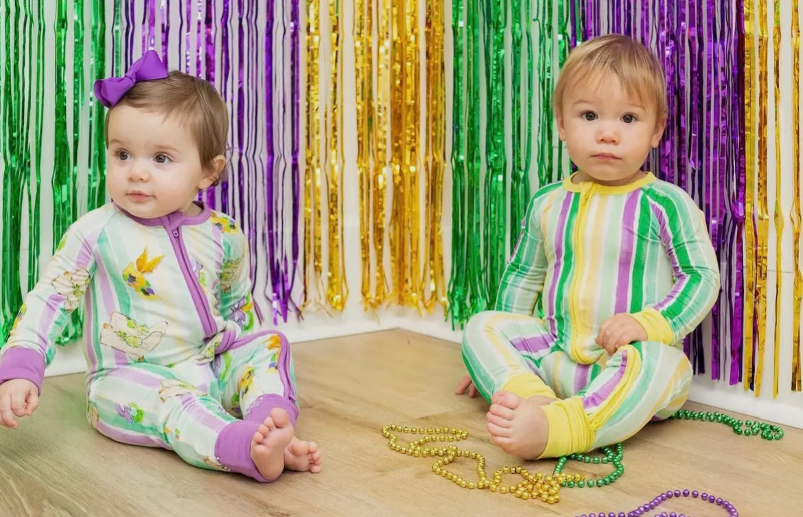 Mardi Gras Stripes PJs