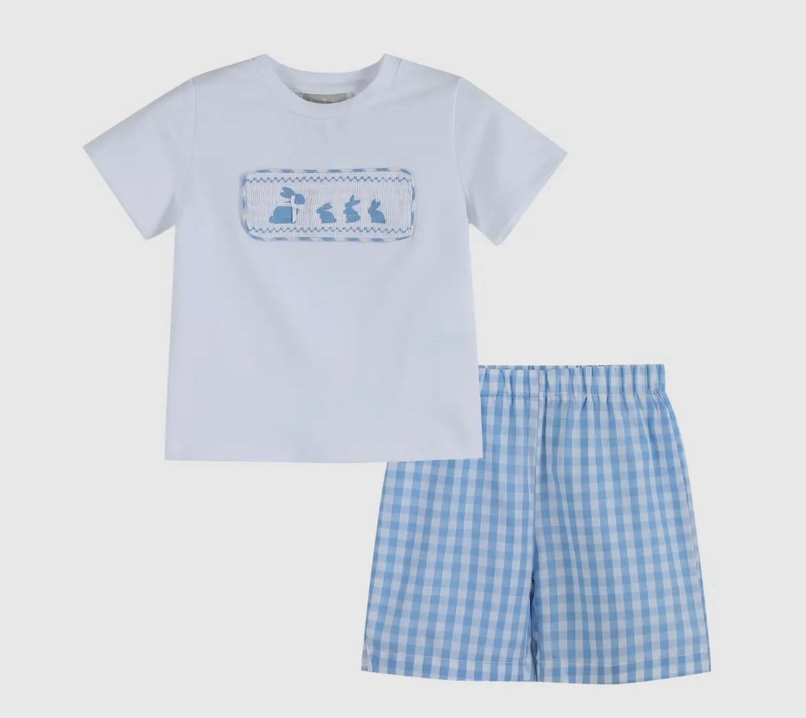 Bunny Family Smocked Tee Short Set