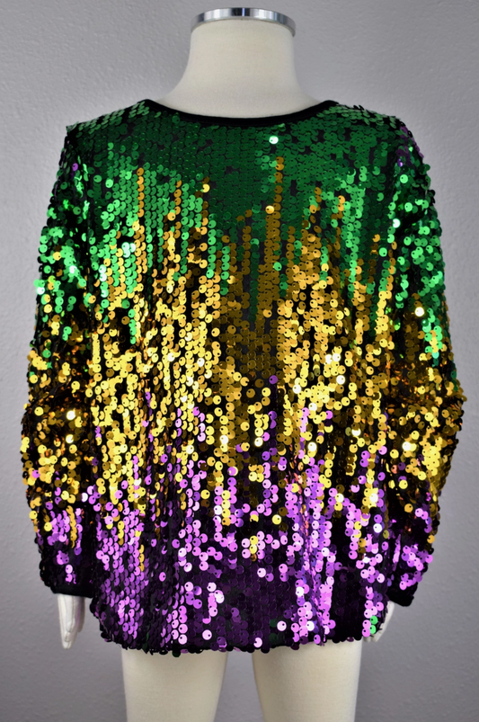 Mardi Gras Sequin Top