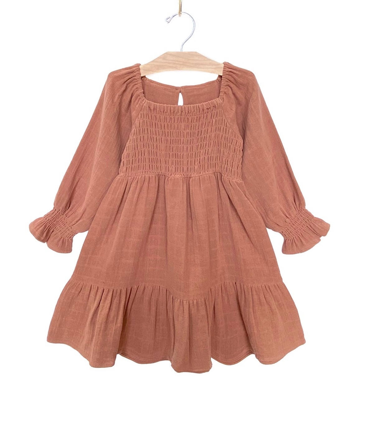 muslin smocked dress